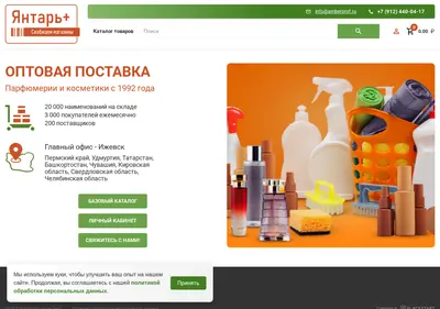 Снимок главной страницы amberprof.ru