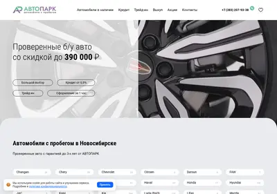 Снимок главной страницы autopark-probeg.ru