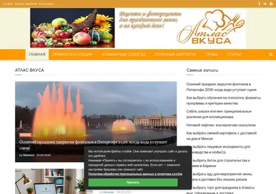 Снимок главной страницы atlasvkusa.ru