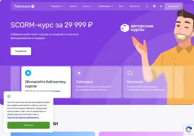 Снимок главной страницы labmedia.su
