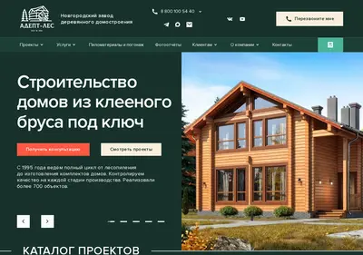 Снимок главной страницы adeptles.ru