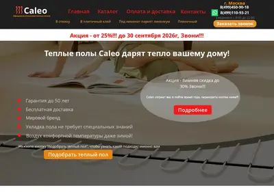 Снимок главной страницы caleomsk.ru