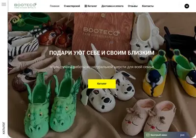 Снимок главной страницы booteco.ru