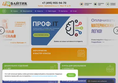 Снимок главной страницы bytic.ru