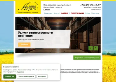 Снимок главной страницы agrosfood.ru