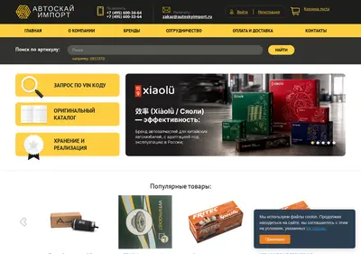 Снимок главной страницы autoskyimport.ru