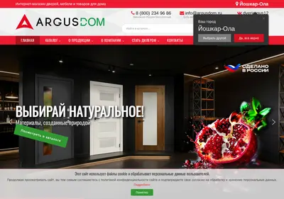 Снимок главной страницы argusdom.ru