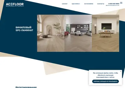 Снимок главной страницы acefloor.ru