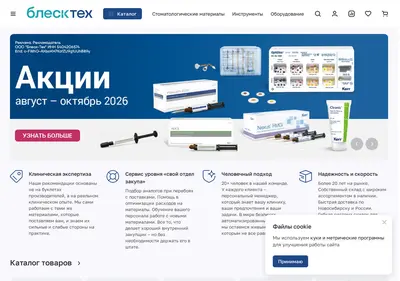 Снимок главной страницы blesktech.ru