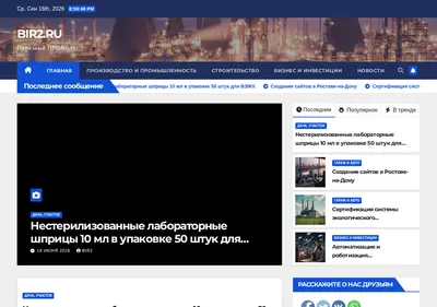 Снимок главной страницы bir2.ru