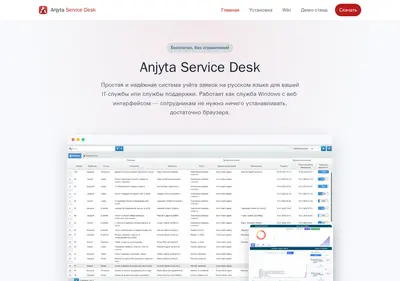 Снимок главной страницы anjyta.ru