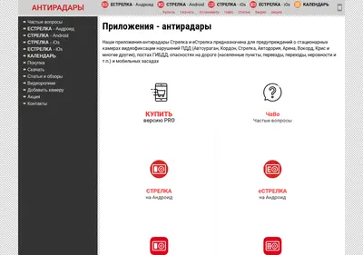 Снимок главной страницы antiradarstrelka.ru