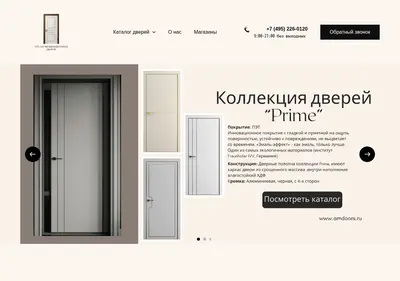 Снимок главной страницы amdoors.ru