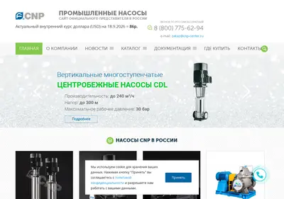 Снимок главной страницы cnp-center.ru