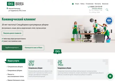 Снимок главной страницы bonexgroup.ru