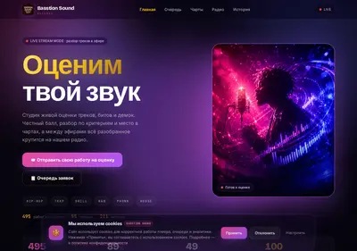 Снимок главной страницы basstionsound.ru