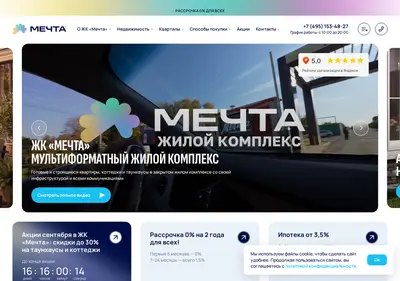 Снимок главной страницы mechta.su