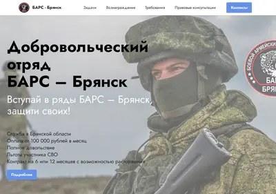 Снимок главной страницы bars-bryansk.ru