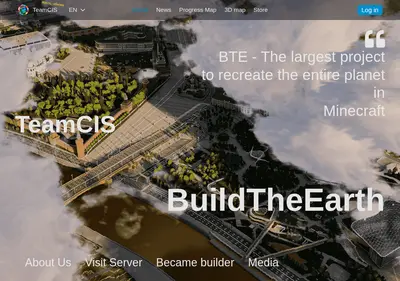 Снимок главной страницы buildtheearth.ru