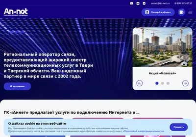 Снимок главной страницы an-net.ru