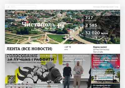 Снимок главной страницы chistopol.ru