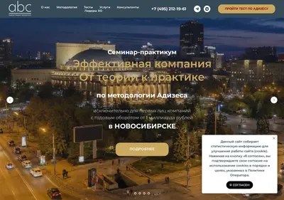 Снимок главной страницы adizes.ru