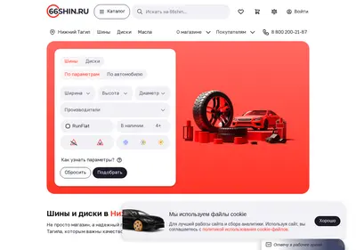 Снимок главной страницы 66shin.ru