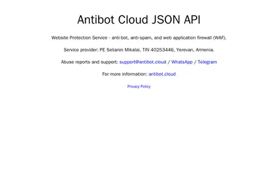 Снимок главной страницы antibotcloud.ru