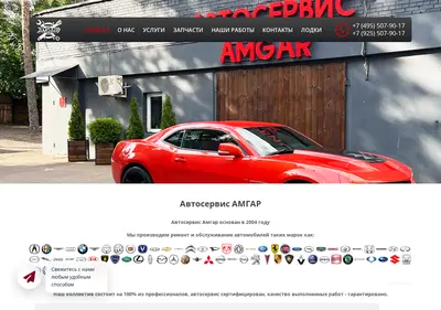Снимок главной страницы amgar.ru
