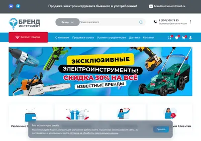 Снимок главной страницы brendinstrument.ru