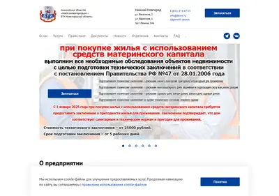 Снимок главной страницы btinn.ru