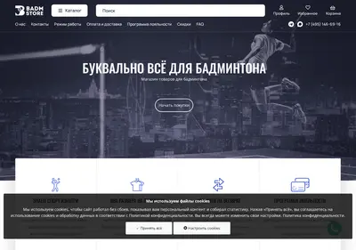 Снимок главной страницы badm-store.ru