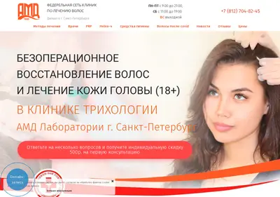 Снимок главной страницы amdlab-spb.ru