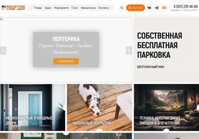 Снимок главной страницы beketovnn.ru