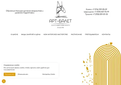 Снимок главной страницы artbalet.ru