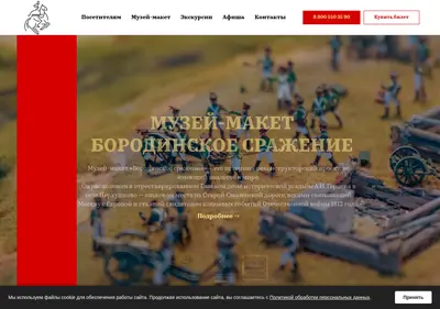 Снимок главной страницы borodino-maket.ru