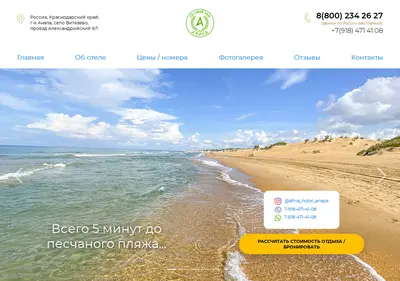 Снимок главной страницы afina-vityzevo.ru