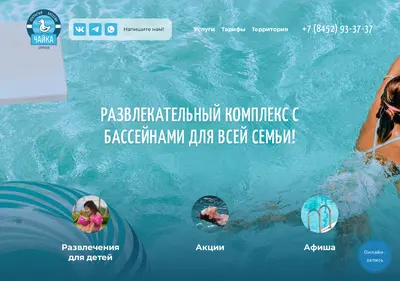 Снимок главной страницы bassein-chaika.ru