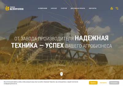 Снимок главной страницы agrouspeh.ru