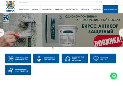 Снимок главной страницы birss.ru
