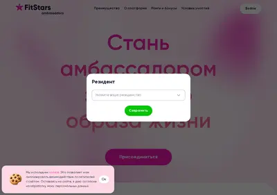 Снимок главной страницы ambassadors.ru