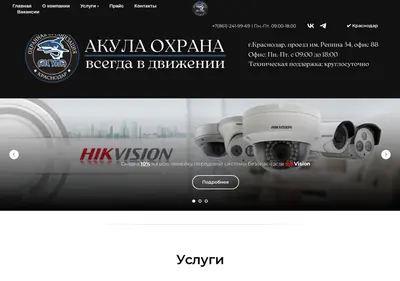 Снимок главной страницы akula-ohrana.ru