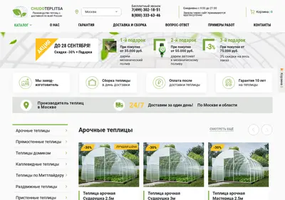 Снимок главной страницы chudoteplitsa.ru