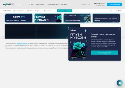 Снимок главной страницы axoftglobal.ru
