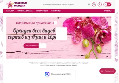Снимок главной страницы amazingorchid.ru