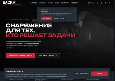 Снимок главной страницы bascamil.ru