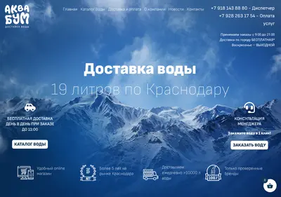 Снимок главной страницы aqua-boom.ru