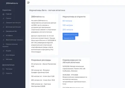 Снимок главной страницы 200metrov.ru
