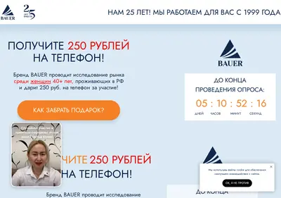 Снимок главной страницы bauer-promo.ru