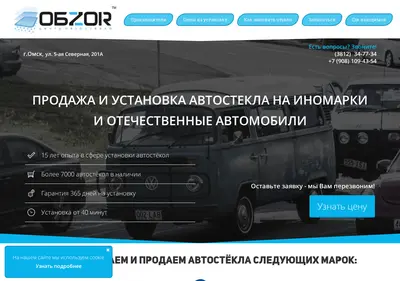 Снимок главной страницы avtosteklo55.ru